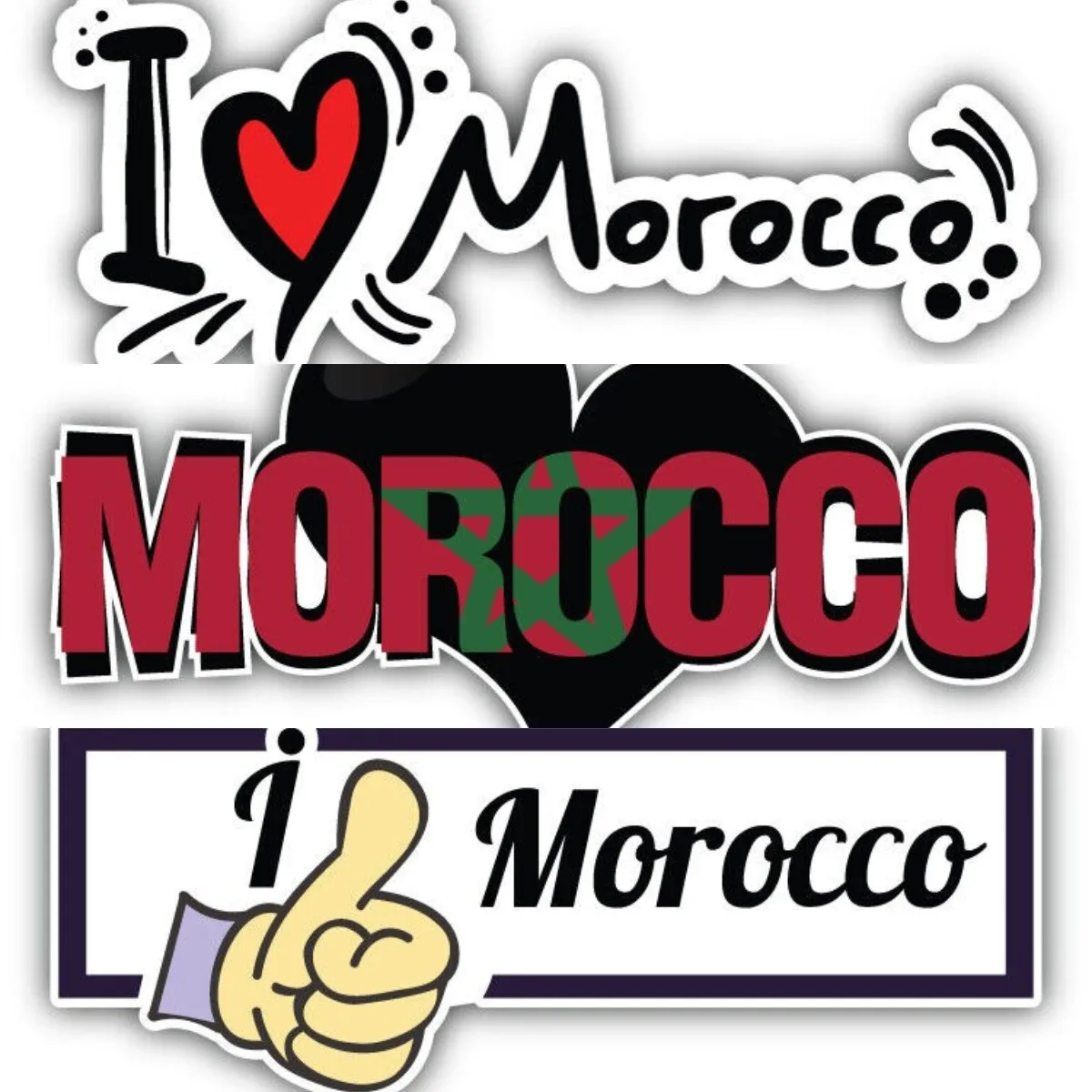 

Love Morocco Flag Decal Sticker Home Pride Travel Car Truck Van Bumper Window Laptop Cup Wall Camping Car Stuff Stickers