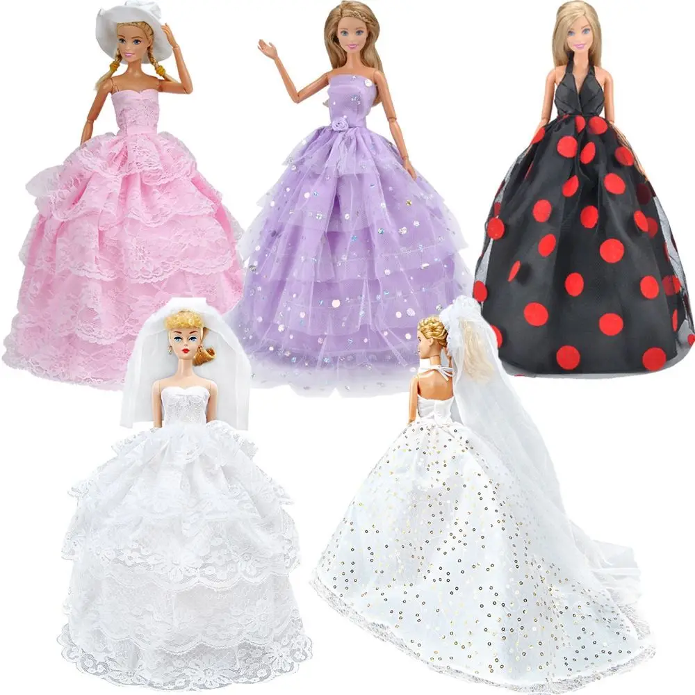 

5 Styles Dolls Dress Casual Wear Fit for 30cm Dolls Doll Accessories DIY Girl Doll Clothes Princess Dress Fashion Dress up Game