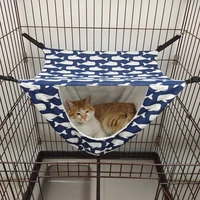 cartoon pattern cat cage comfortable nest small animal hammock bed with window breathable tunnel bed pet accessories supplies