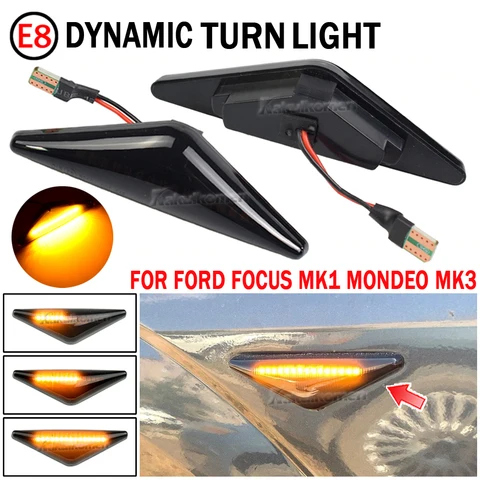 Для Ford Mondeo MK III MK3 2000 2001 2002 2003 2004 2005 2006 2007 Динамический светодиодный боковой маркер поворотный сигнал последовательный световой сигнал
