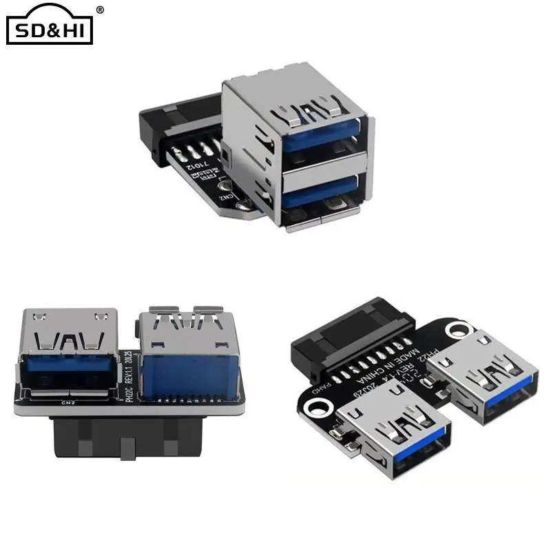 

USB 3.0 Motherboard Adapter USB 3.0 19 20 Pin Female to Dual USB 3.0 Female Converter Strong Anti-Interferenc Adapter Splitter
