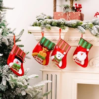 ornamental snowman bear lightweight stocking gift bag pendant holiday decoration christmas tree decoration socks pendant