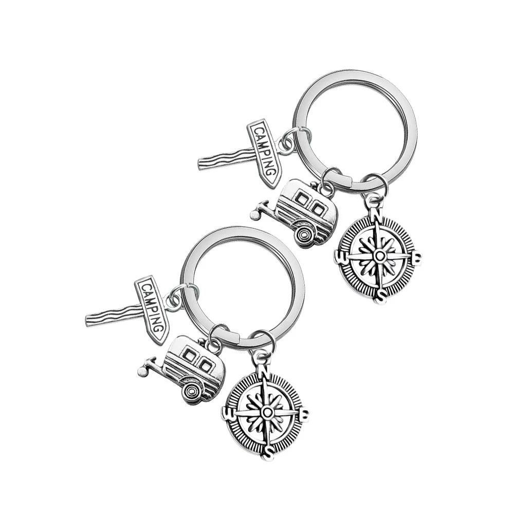 

Keychain Keyring Rv Journey Gift Vacation Travel Compass Keychains Retirement Trailer Souvenir Camping Graduation Gifts