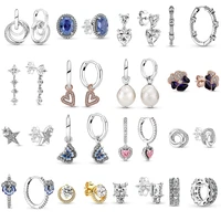 original freshwater cultured baroque pearl hoop earrings for women 925 sterling silver wedding gift pandora jewelry