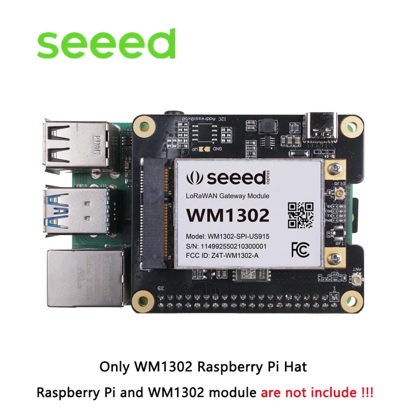 Фото Шляпа Seeed WM1302 Raspberry Pi для подключения модуля WM1302 LoRaWAN, формирователя мини-PCIe, концентратора LoRa Semtech SX1302 №5