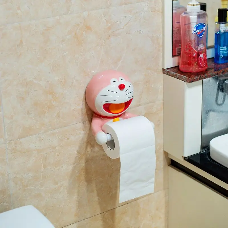 Креативная керамическая бумажная коробка для ванной комнаты с рисунком Doraemon