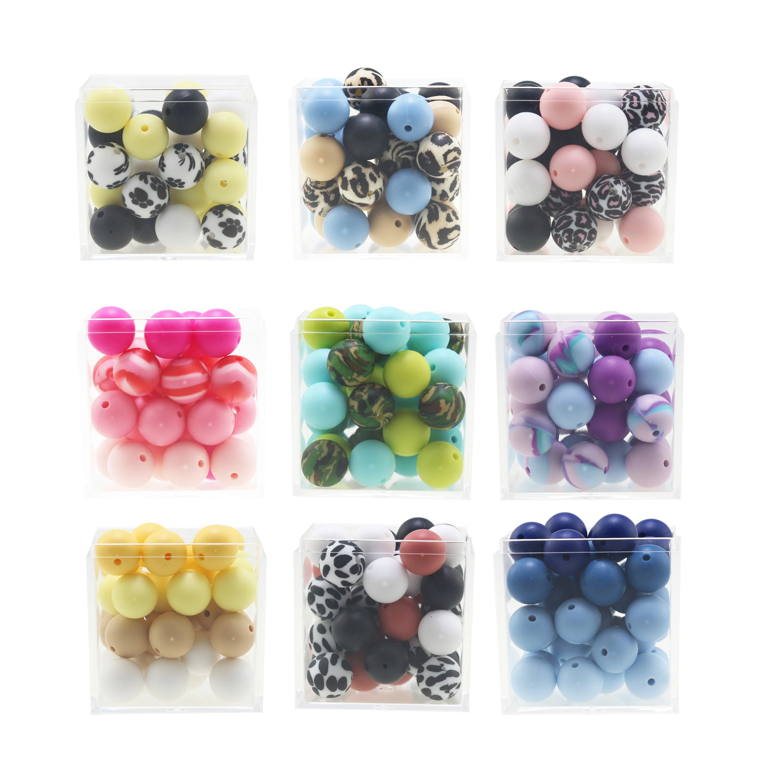 20 шт. силиконовые бусины для прорезывания зубов 12/15 мм |
