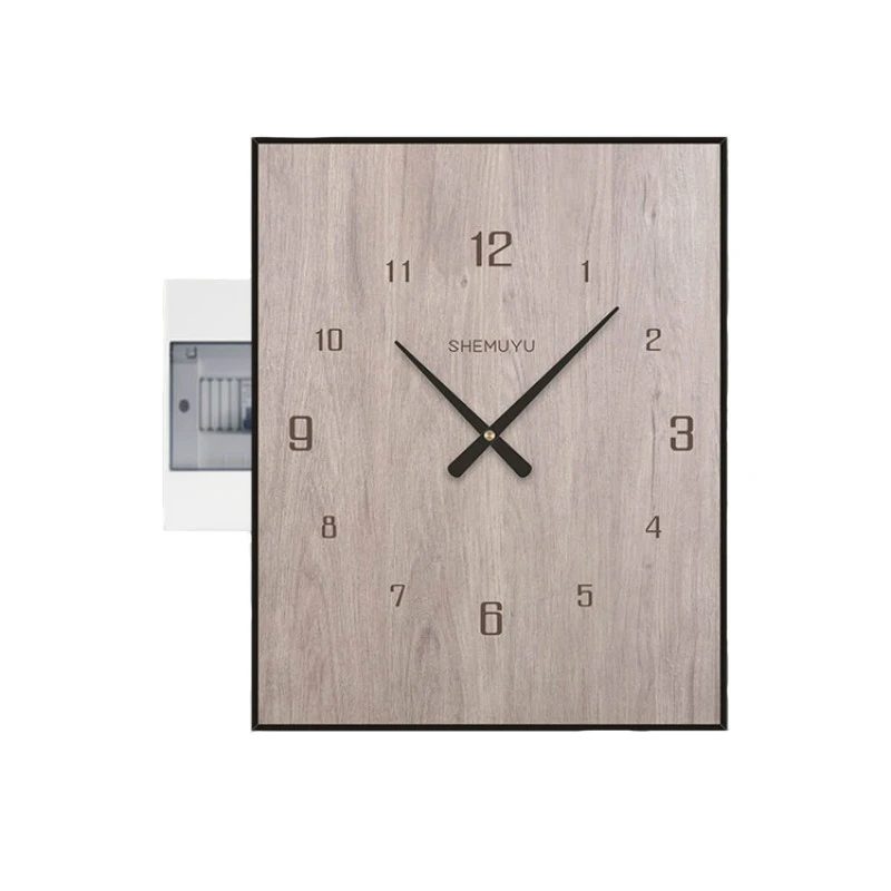 Creative Wall Clock Wood Square Wall Watch Clocks Wall Home Decor Decorative Painting Reloj Gift D067