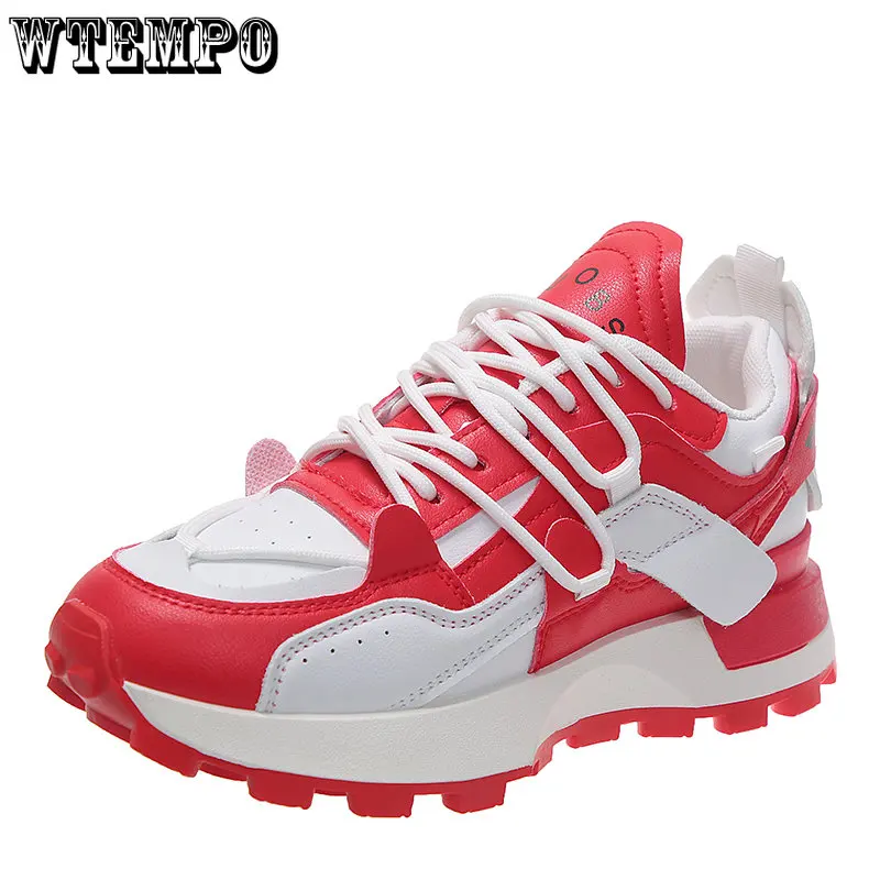 

Женские кроссовки WTEMPO, дышащая женская обувь на платформе, Уличная обувь для тенниса, повседневная женская обувь для бега, Прямая поставка