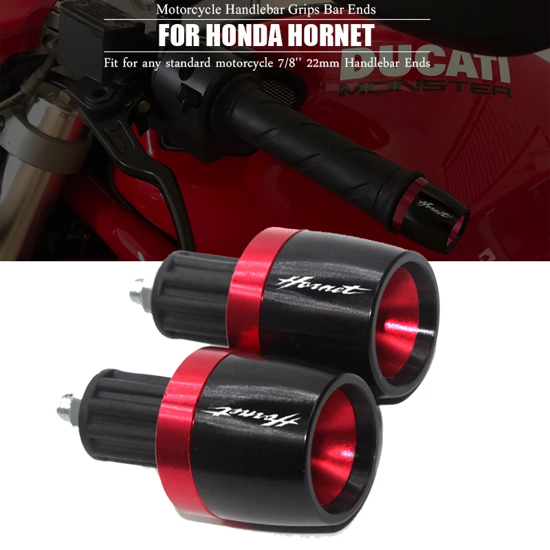Motorcycle Accessories 7/8'' 22MM Handlebar Grips Handle Bar Cap End Plugs For Honda CB400 CBR CB500 CBF600 CB600 Hornet 600