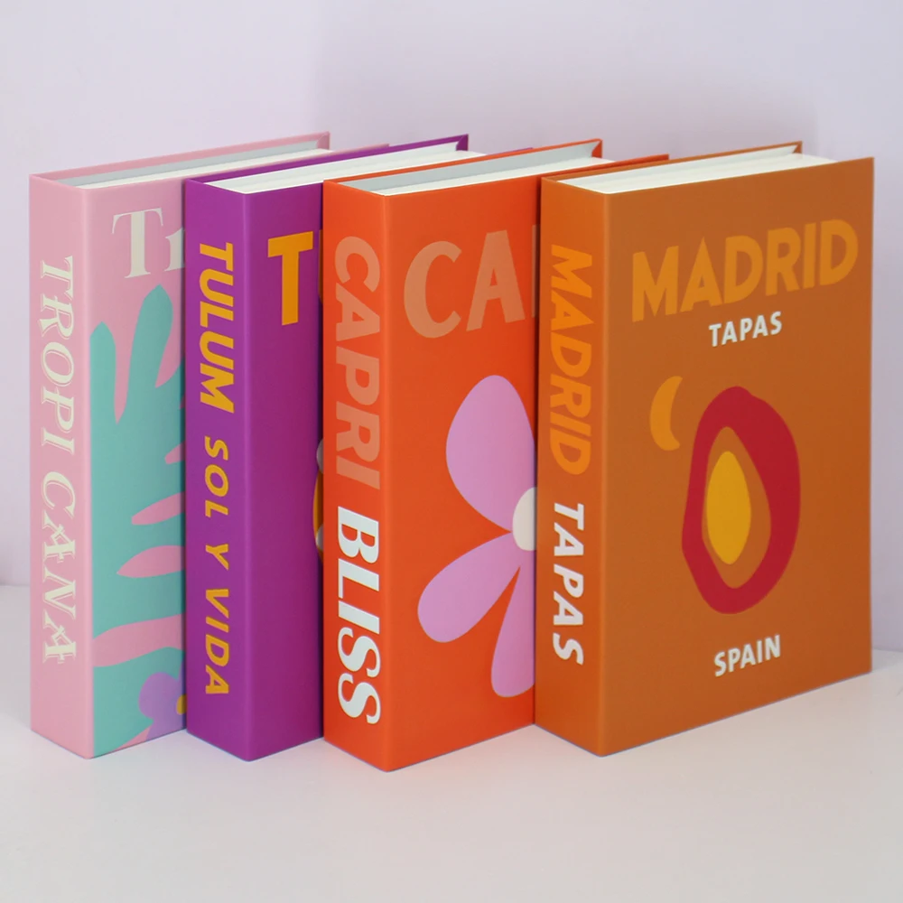 Поддельная книжка в стиле отпуска кофейный столик коробка для книг красочное