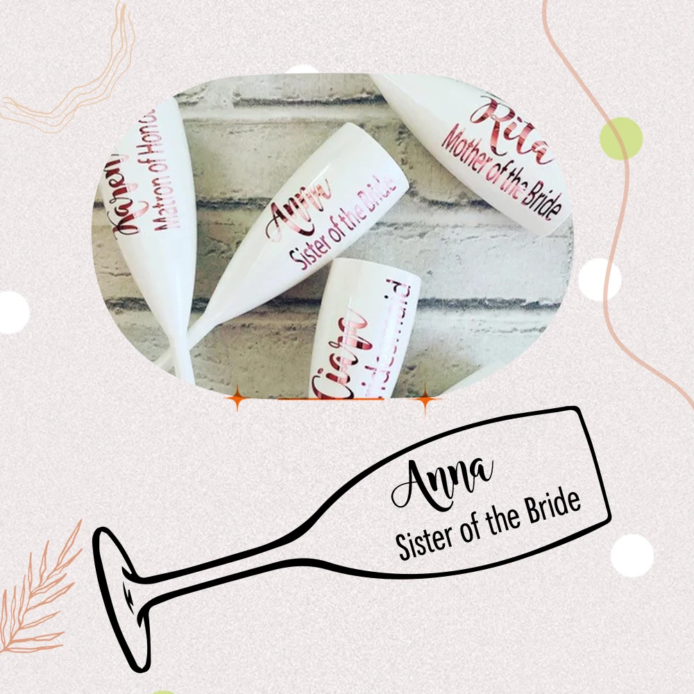 

Персонализированные акриловые фужеры для шампанского