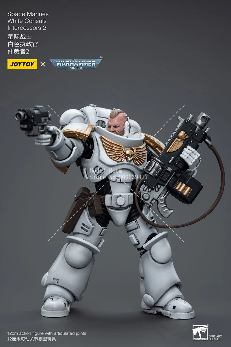 JOYTOY 1/18 космическая морская пехота белые конпусы капитан Messinius интерcessors
