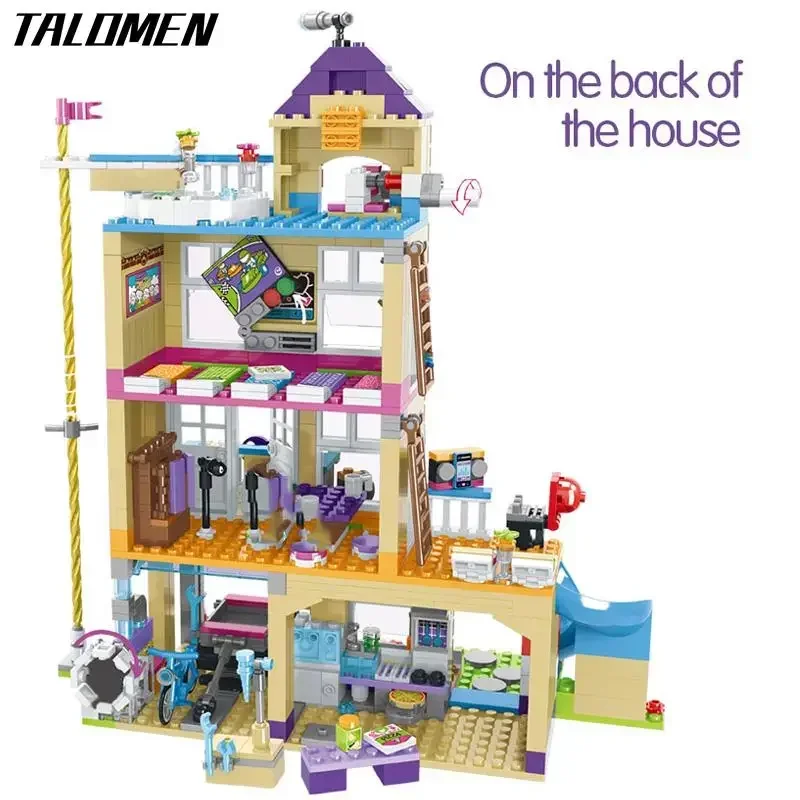 Совместимый 41340 Дом дружбы строительные блоки друзья 865 шт. игрушки для отелей и