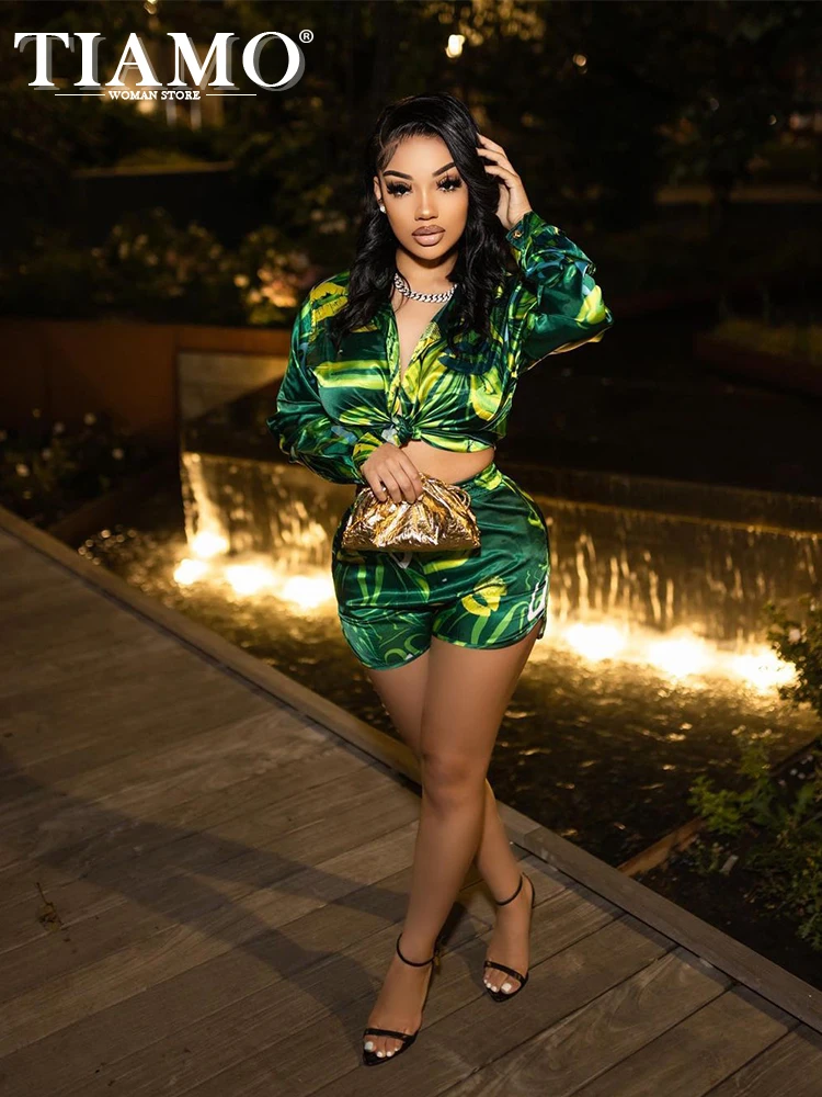 

Женские комплекты из 2 предметов, летняя мода, топ с длинными рукавами и завязками, сексуальные горячие брюки, комплект из двух предметов, Пр...