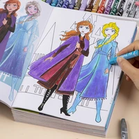 montessori toys disney princess frozen anna elsa coloring book drawing book early education toys