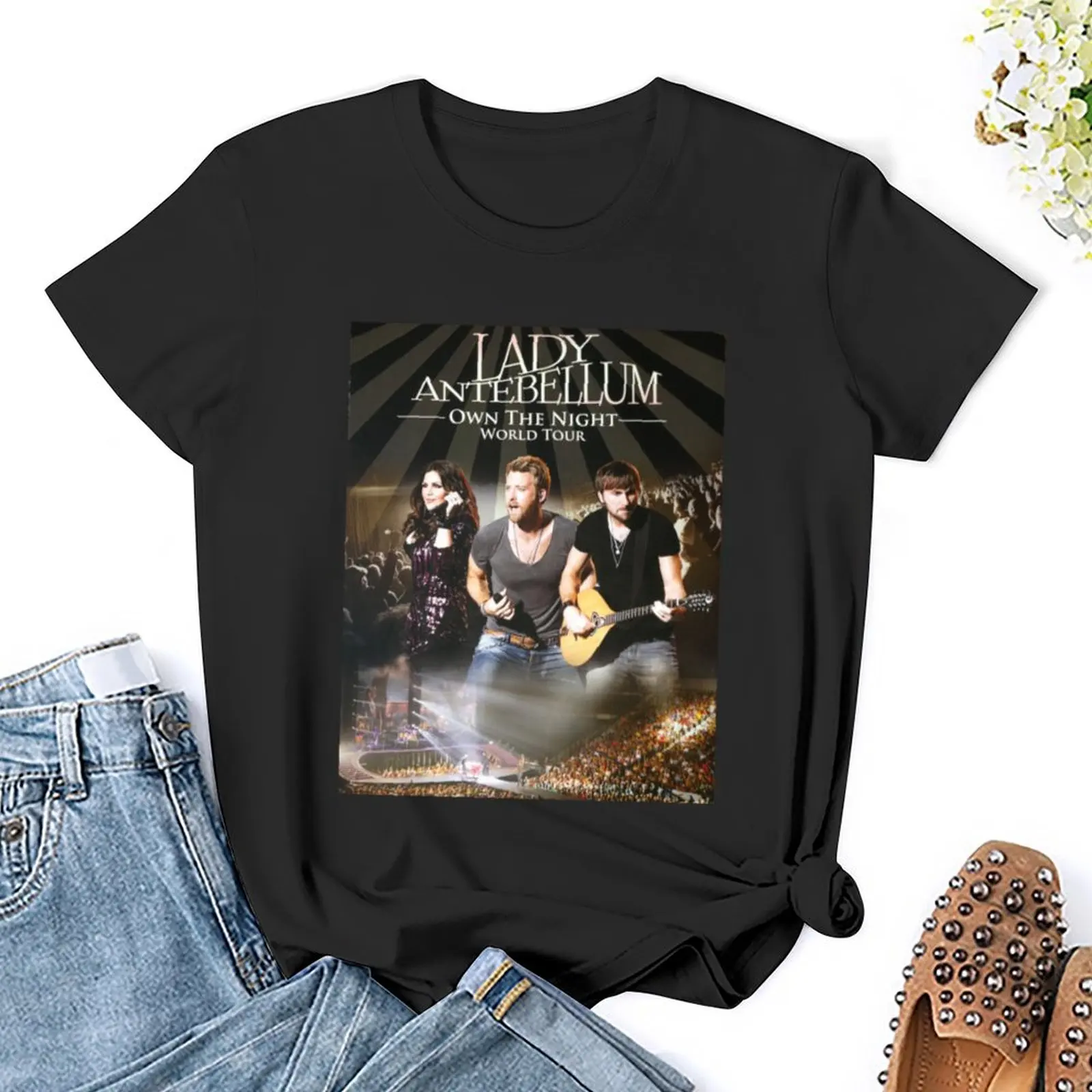 Женская футболка antebellum world tour корейская мода с коротким рукавом аниме одежда