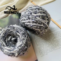 neemoy 2pcs 80g diy hand knitting wool bright section dyed fancy bright color yarn dyed sweater woven bag line crochet