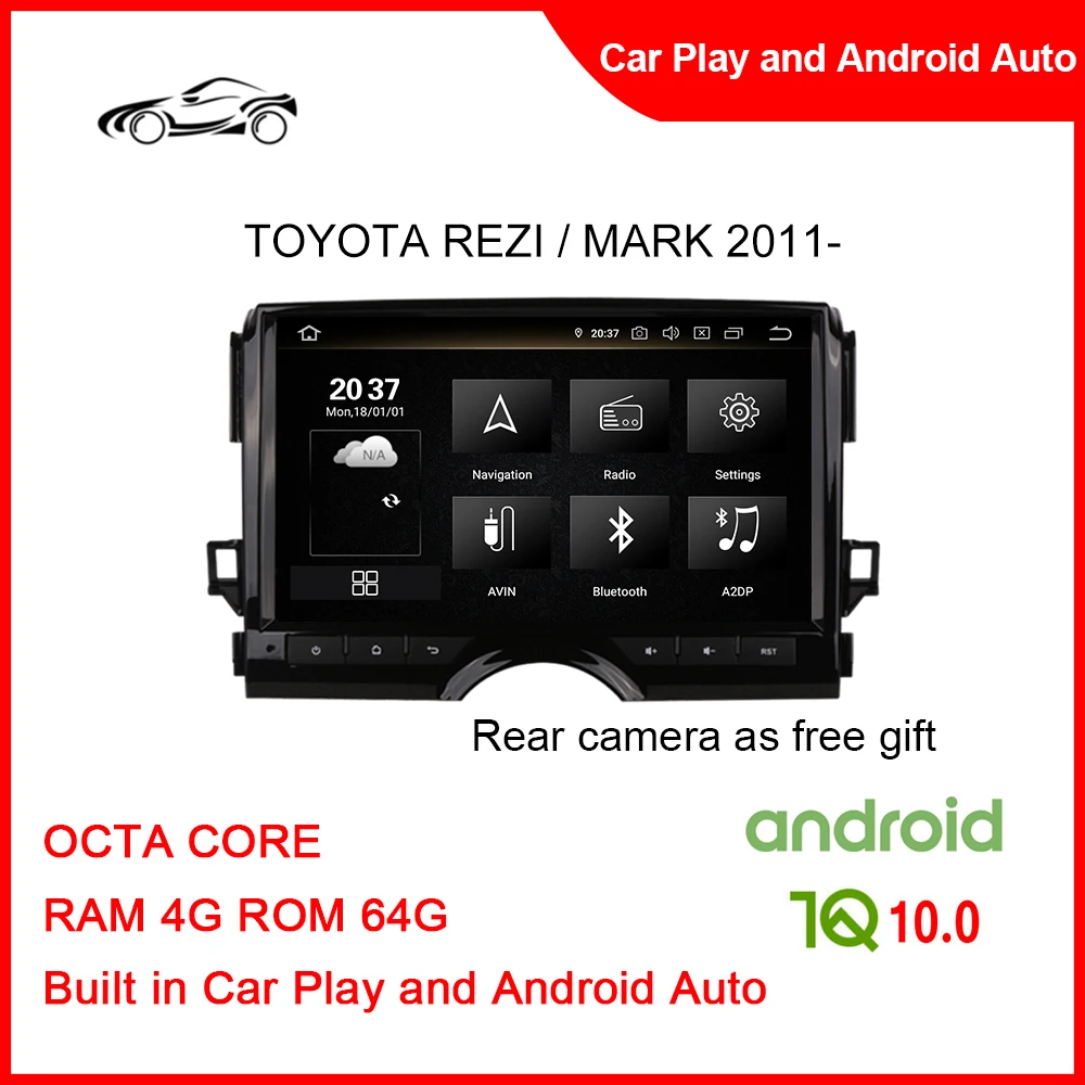 

CUSP Big Screen Fiat Linea Android System Car Radio For TOYOTA REZI 2011- 10.1inch RAM 4G ROM 64G Universal Tesla Car Stereo