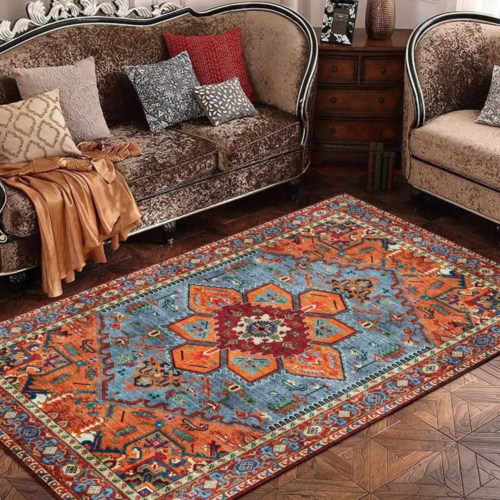 

Bohemia Persian Mandala Carpets Living Room Bedroom Non-Slip Area Rugs Boho Morocco Ethnic Door Mats Gypsy Home Decor Alfombra