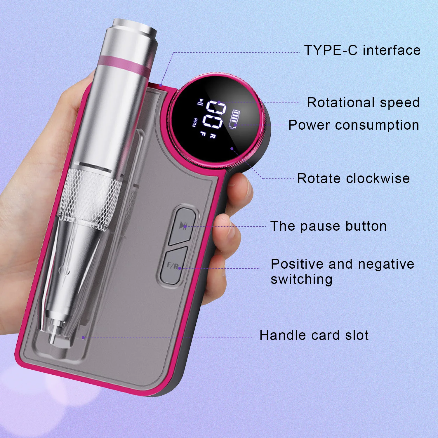 Профессиональная электрическая маникюрная дрель DianaBeauty из нержавеющей стали