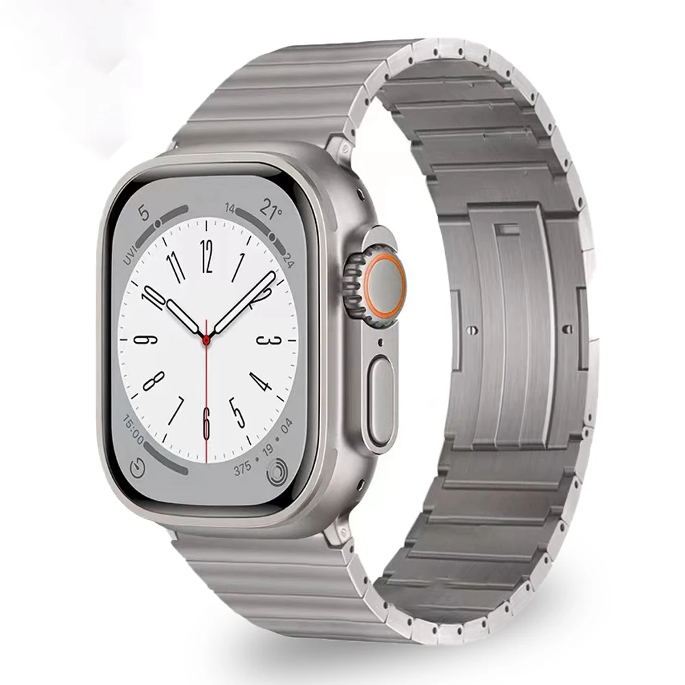 Titanium Metal Band For Apple Watch Series Ultra 8 7 6 Bracelet For iWatch 49mm 45mm 44mm 42mm 41mm 40mm 38mm Replacement Strap
