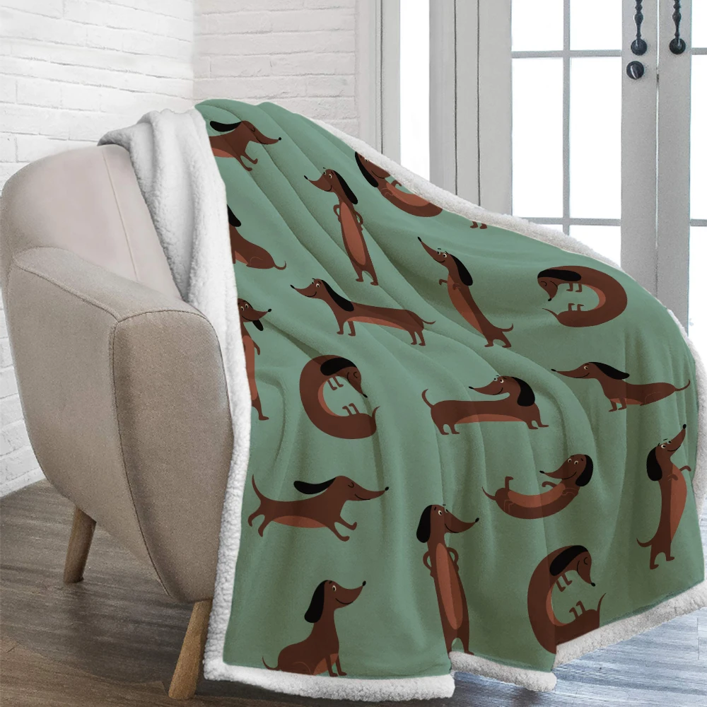 

Плюшевое одеяло с 3D принтом такса шерпа флисовое покрывало одеяло винтажное постельное белье квадратное шерстяное мягкое одеяло для пикни...