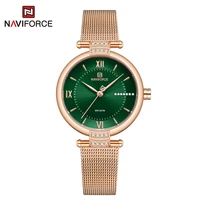 naviforce 2021 new watches for women luxury brand green ladies wrist watch fashion elegant bracelet waterproof steel band clock
