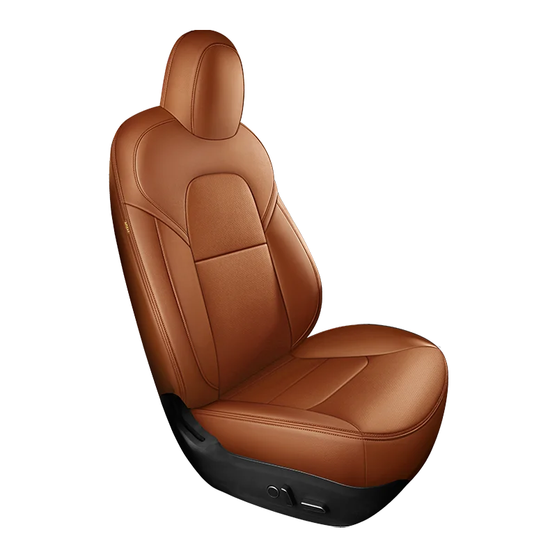 

Tesla модель 3 Y под заказ Чехол для автомобильного сиденья аксессуары для Tesla 360 градусов полностью закрытая подушка из натуральной кожи оранжевая