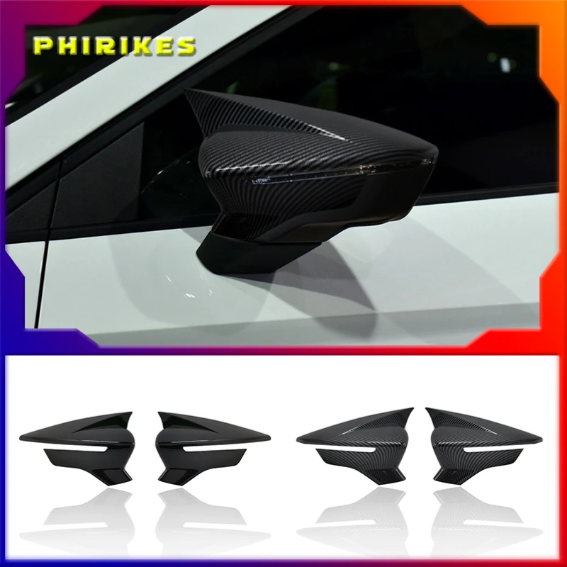 

Черная крышка для зеркала для Seat Leon 5F MK3 ST Cupra 2013-2020 Ibiza MK5 Arona 2017-2018, автомобильный боковой Чехол для зеркала заднего вида, аксессуары