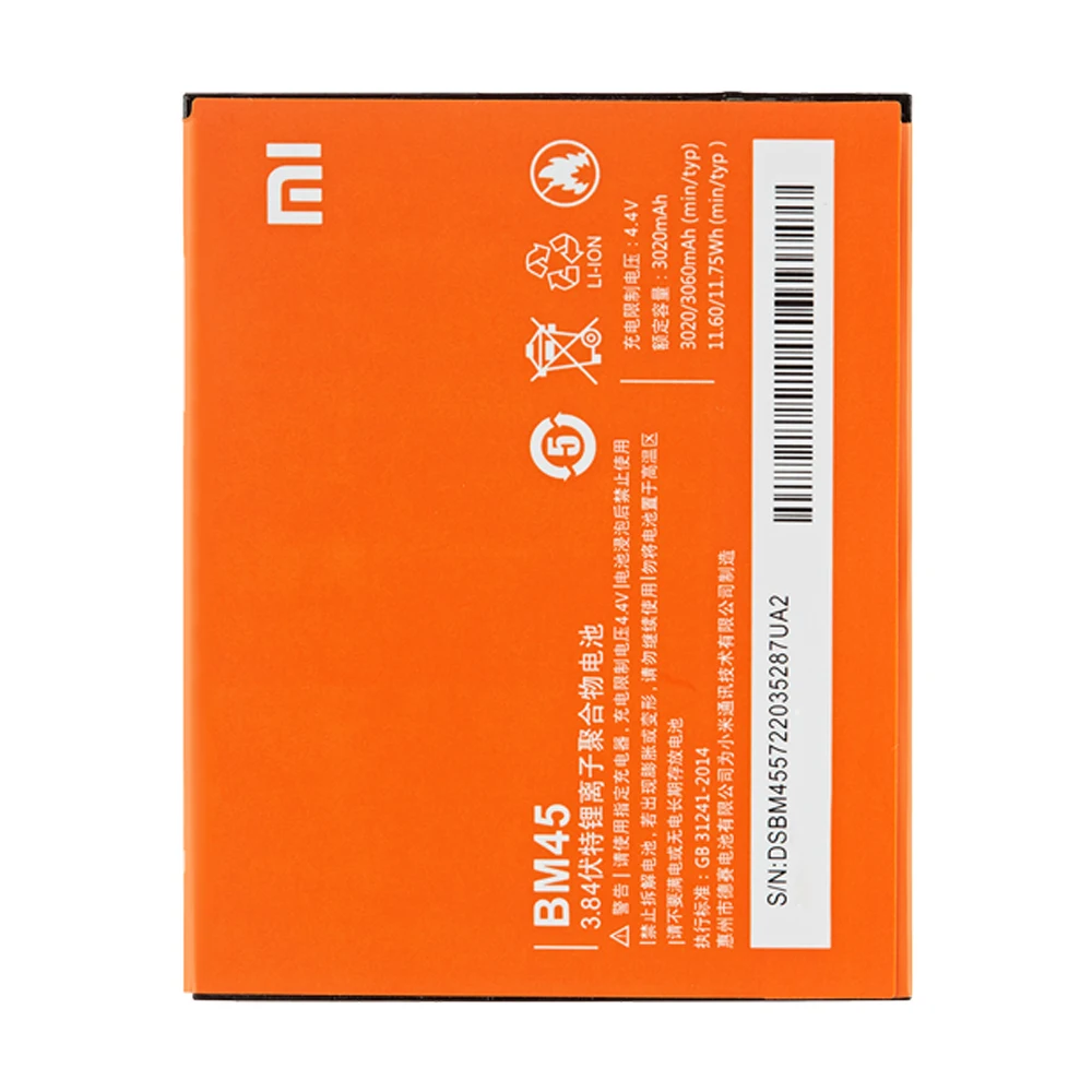 

3060mAh BM45 Batteries for Xiaomi Redmi Note 2 Battery Red Rice Note2 for Hongmi Note 2 Battery