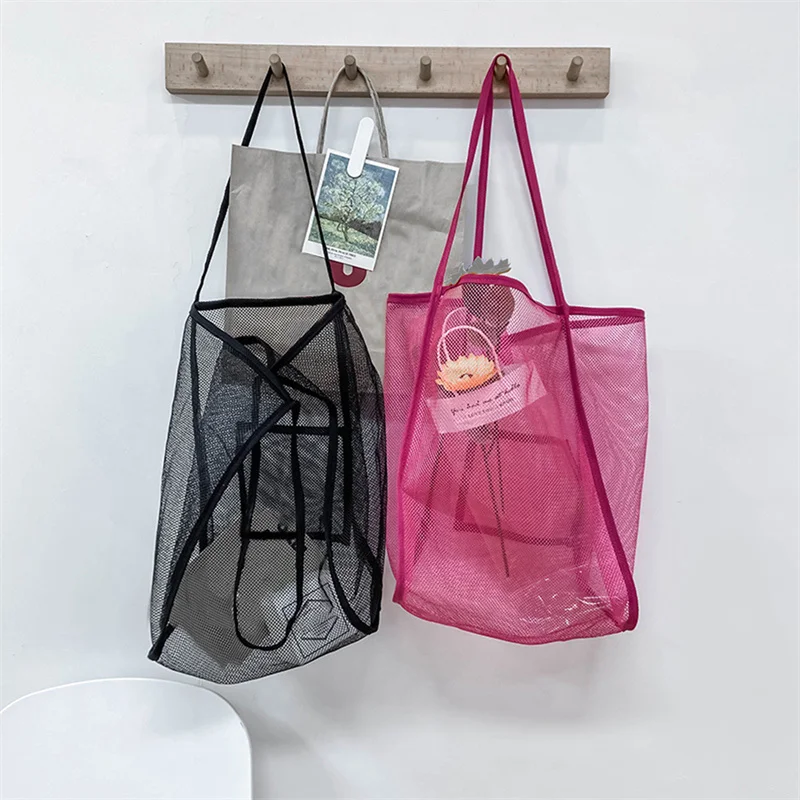 

Women Mesh Beach Bag Extra Large Beach Bag Totes for Holding Beach Toys Towel Grocery Picnic Shoulder Handbag Shopping Bag