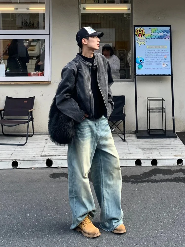 Cleanfit джинсовое пальто с короткими плечами мужская осенне-зимняя модная