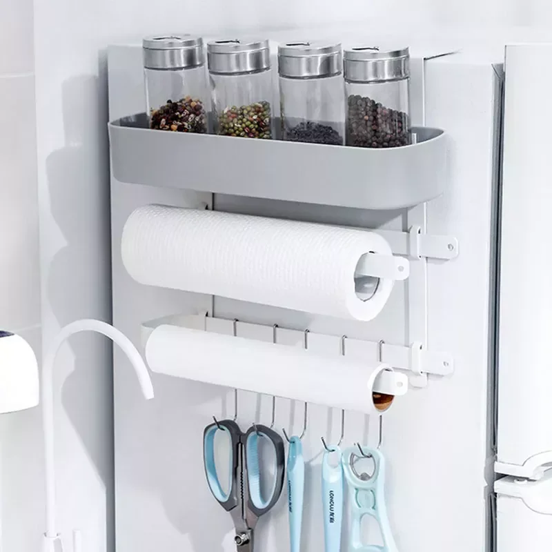 

Multifunction Kitchen Shelf Hooks Storage Rack Room Organizer Home Organization And Storage Iron Refrigerator Rag Shelves