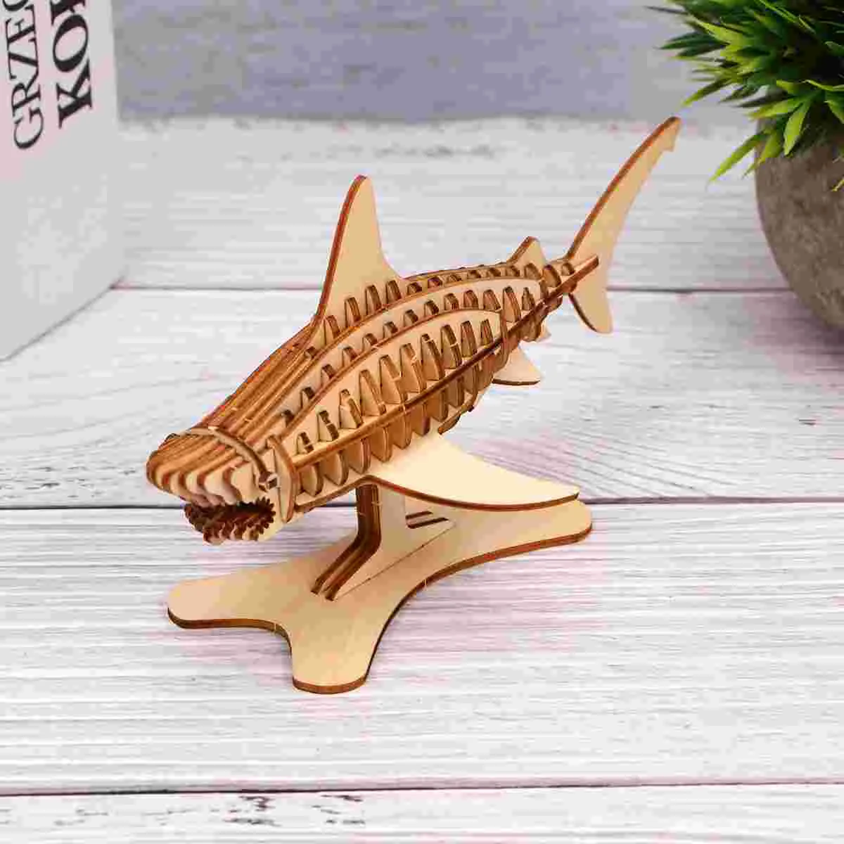 

3D Puzzle Wood Wooden Assembly Modelanimalcraft Kit Jigsaw Kidsbuilding Diy