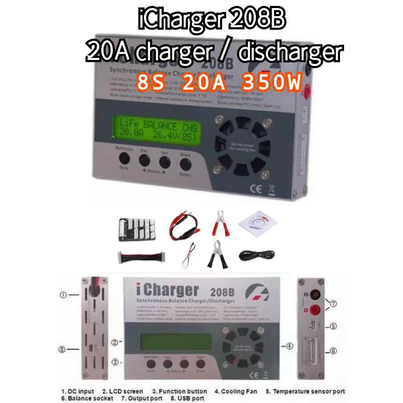

Original icharger 208B 8S 20A 350W Lipo Battery charger/discharger lipo Nicb/Nimh Pb Professional RC car Model aircraft charger