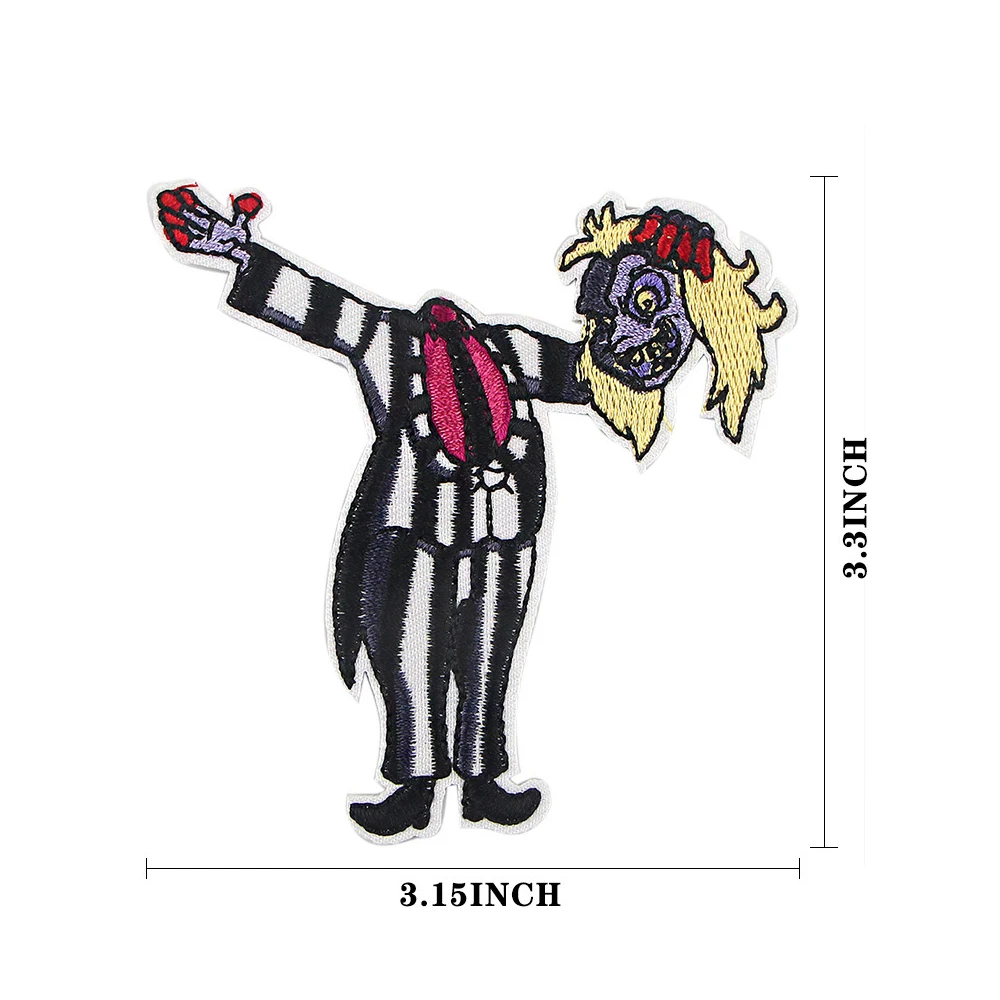 

Punk Embroidery Patches on Clothes DIY Badge Iron on Patches Cartoon Animation Stickers Jacket Backpack Patch Applique