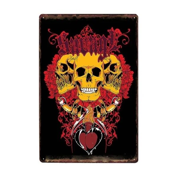 

Mexican Skull Metal Signs Vintage Plaques Poster Retro Wall Plates Bar Decoration Cafe Decorative Home Decor 20x30cm