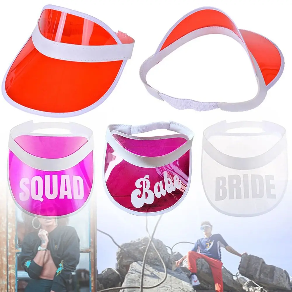 

Plastic Sports Accessories Transparent Women Men Visor Caps Summer Baseball Hat Anti-UV Sunshade Hat Bicycle Sun Hat