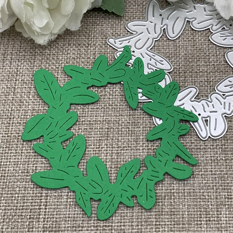 

Новинка кольцо в форме листьев украшение металлические штампы трафареты для самостоятельного скрапбукинга декоративная ручная работа шта...