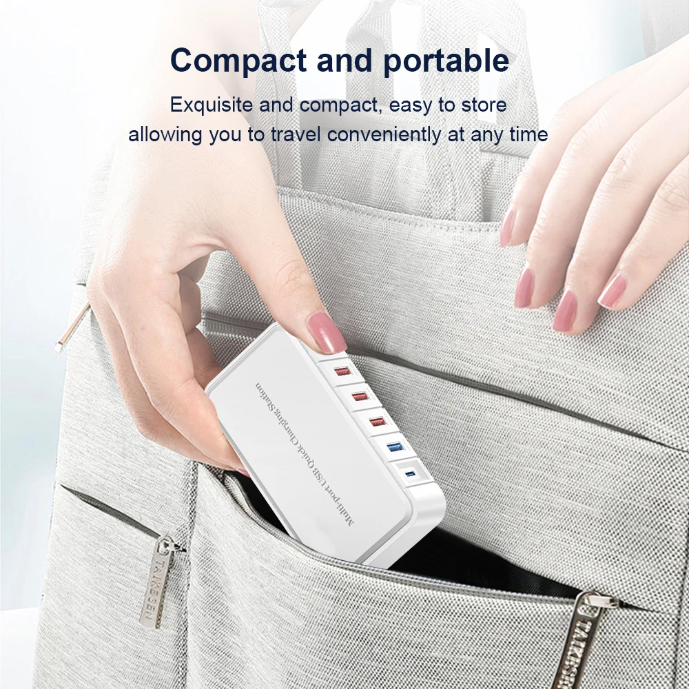 Зарядное устройство с 6 USB-портами PD20W QC3.0 |