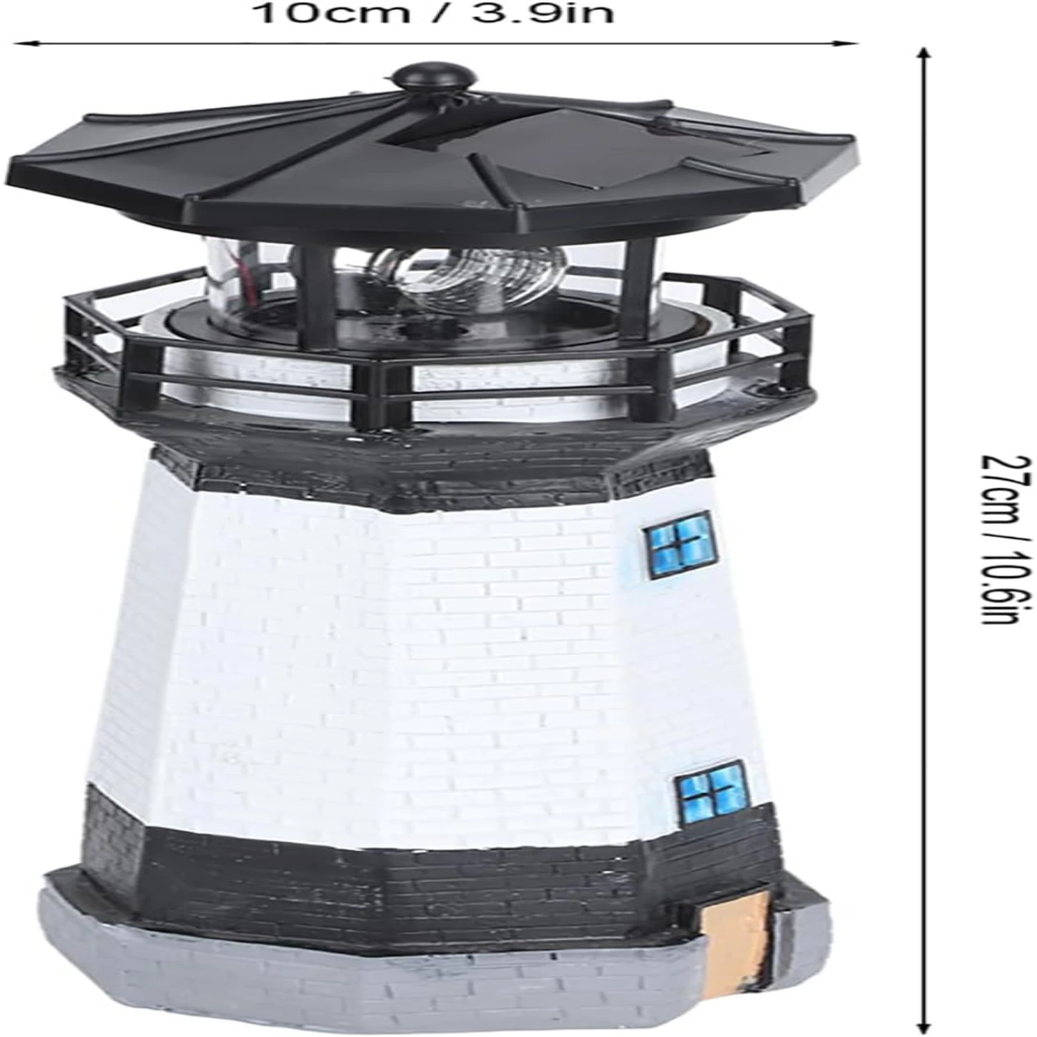 Stylish modern and mesmerizing solar-powered lighthouse to enhance your outdoor space. Illuminate surroundings with warm