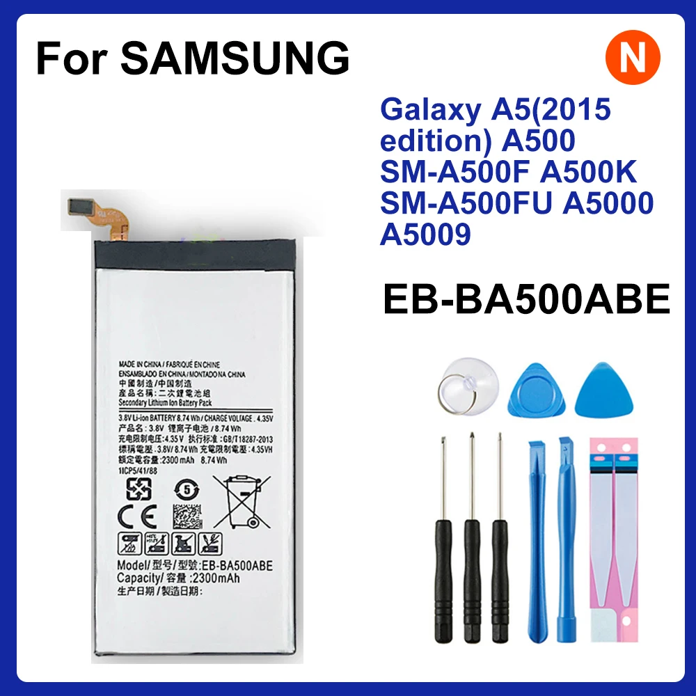 

SAMSUNG Orginal EB-BA500ABE 2300mAh Battery For Samsung Galaxy A5(2015 edition) A500 SM-A500F A500K SM-A500FU A5000 A5009