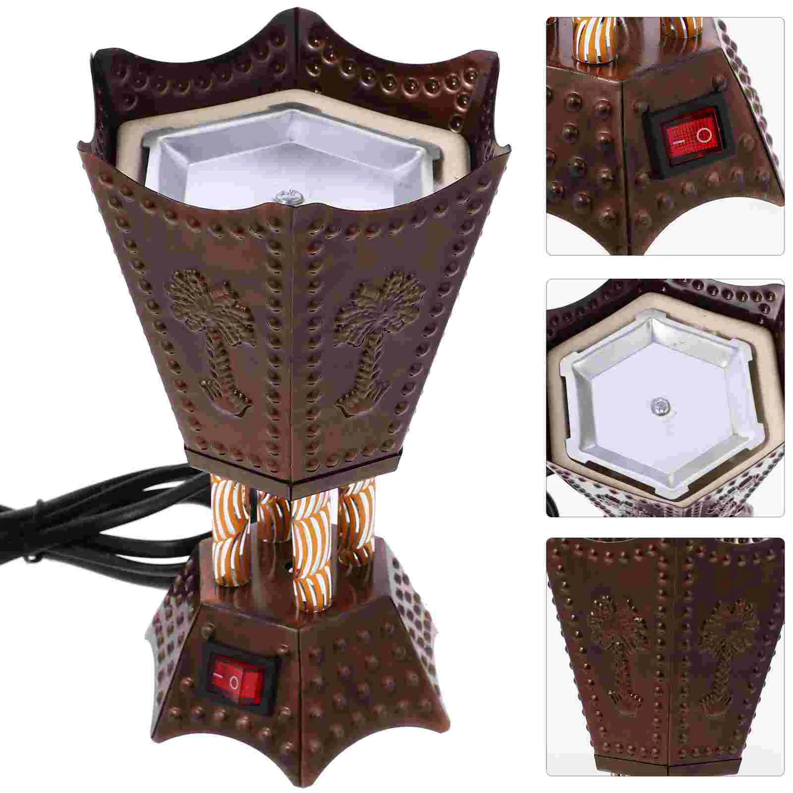 

Plug-in Burner Home Decor Electric Censer Holder Alloy Stove Ornaments