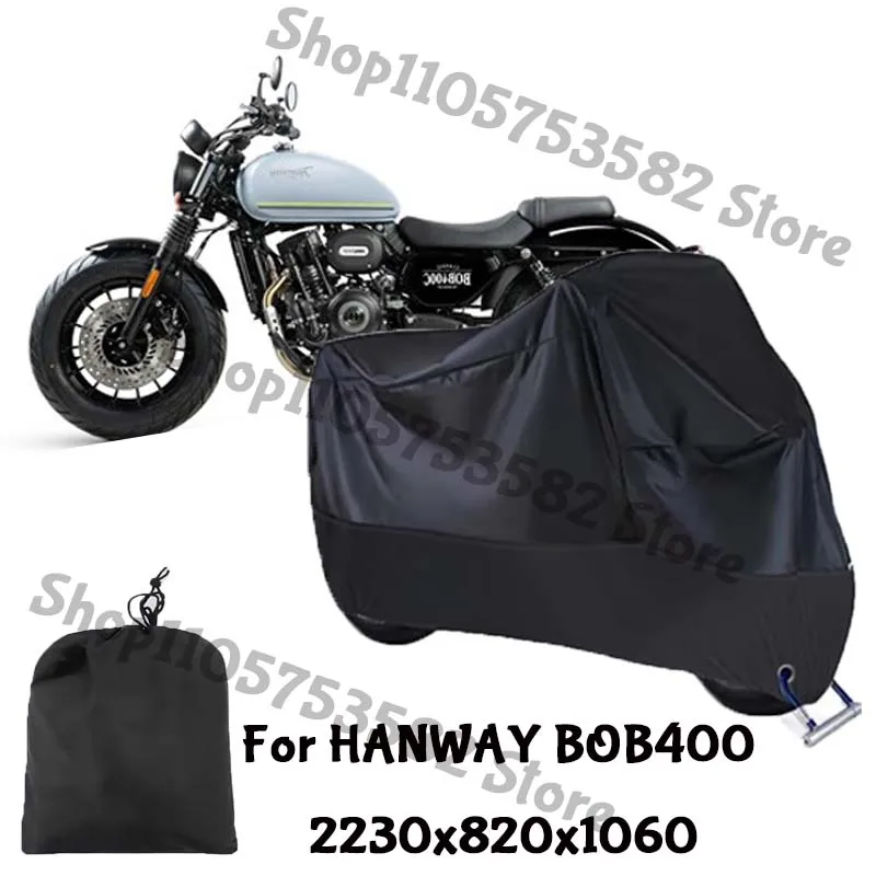 Фото Полные чехлы для мотоциклов HANWAY BOB400, защита от солнца и пыли, утолщенный чехол из ткани Оксфорд, аксессуары №1