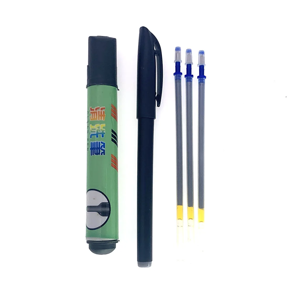 Стержневая ручка с серебряной линией + набор для чистки ручки резки кожи