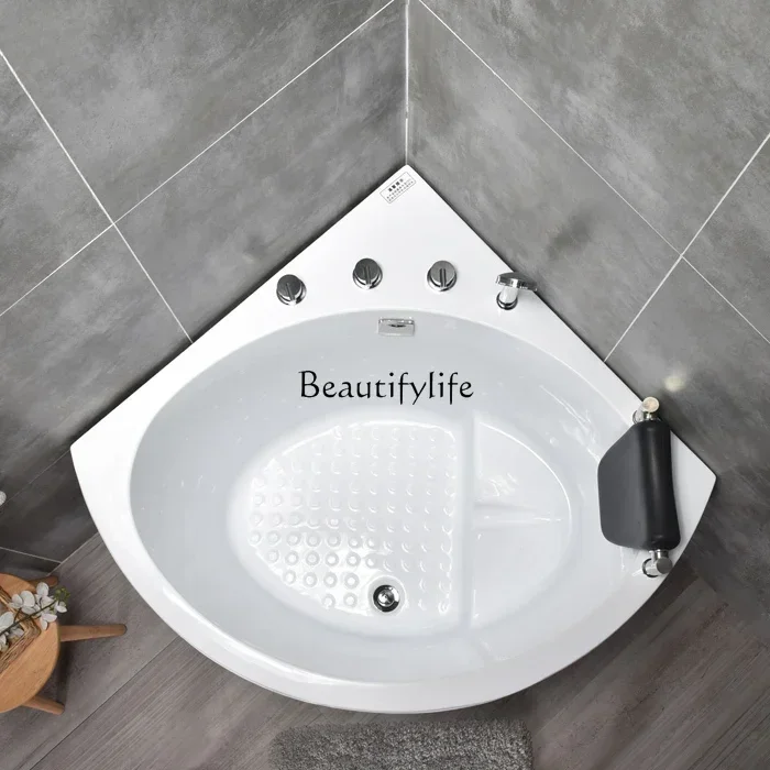 Угол для маленькой квартиры домашний треугольный вентилятор акриловый джакузи