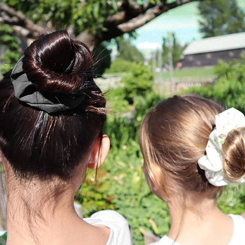 

Bridesmaid Hair Scrunchies Thick Updo Satins Scrunchies Bridal Shower Wedding Hair Rope Scrunchy Women Ponytail Holder