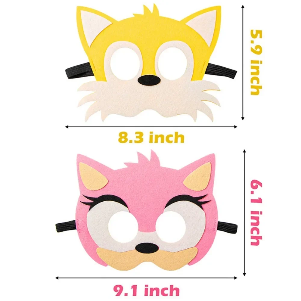 12 шт. фетровая маска Sonic The Hedgeho периферийные креативные маски детское платье для