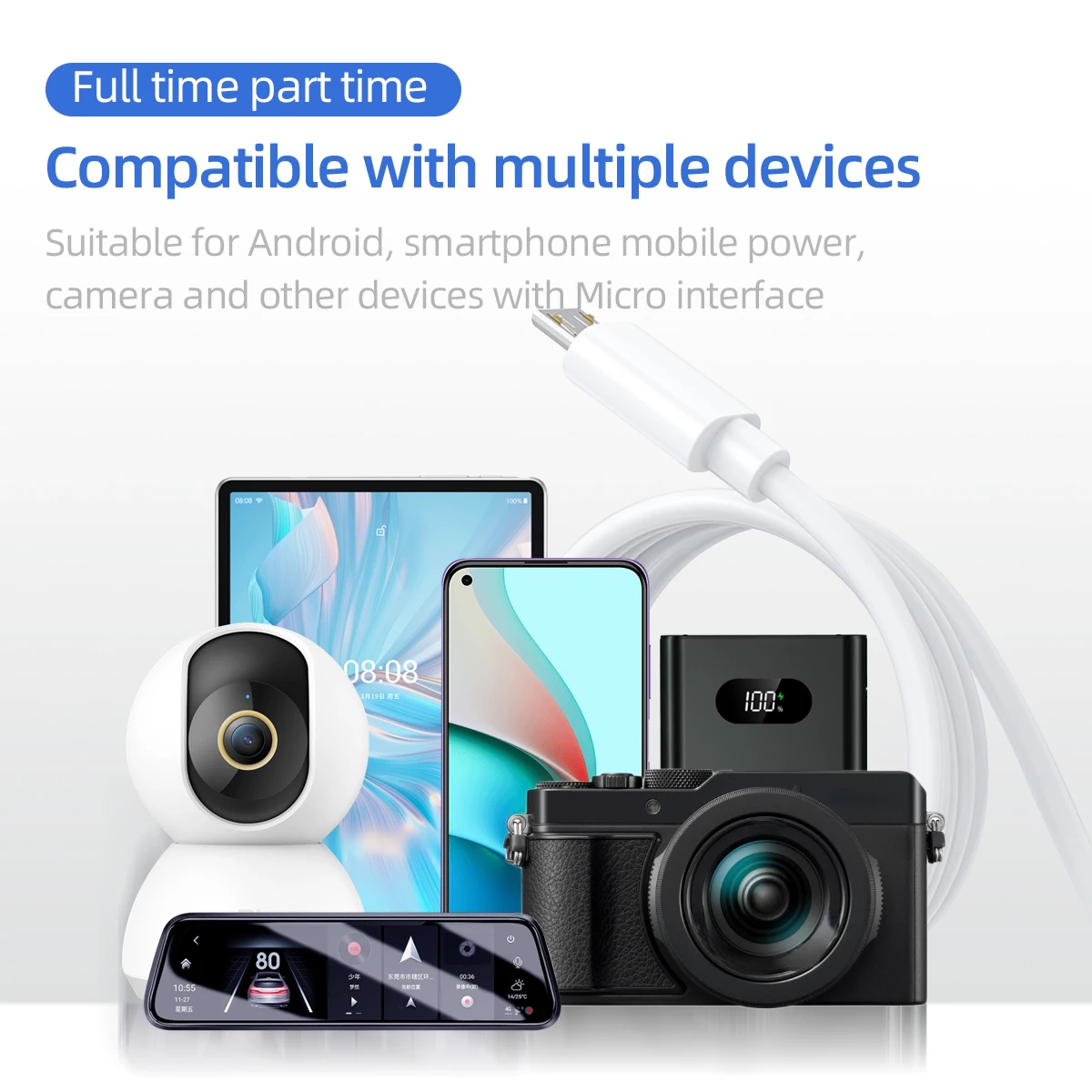 

10M Extra Long Micro Usb Charger Cable for Usb Power Supply Surveillance Yi ip Camera Remote Wiring Microusb Charging Wire